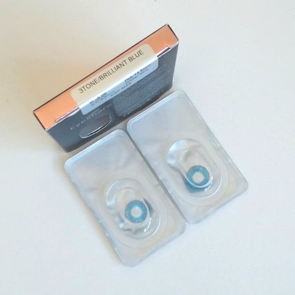 3 Tone Colored Lenses in "Brilliant Blue" Eye Makeup Blue Eyes - Picture 13 of 14